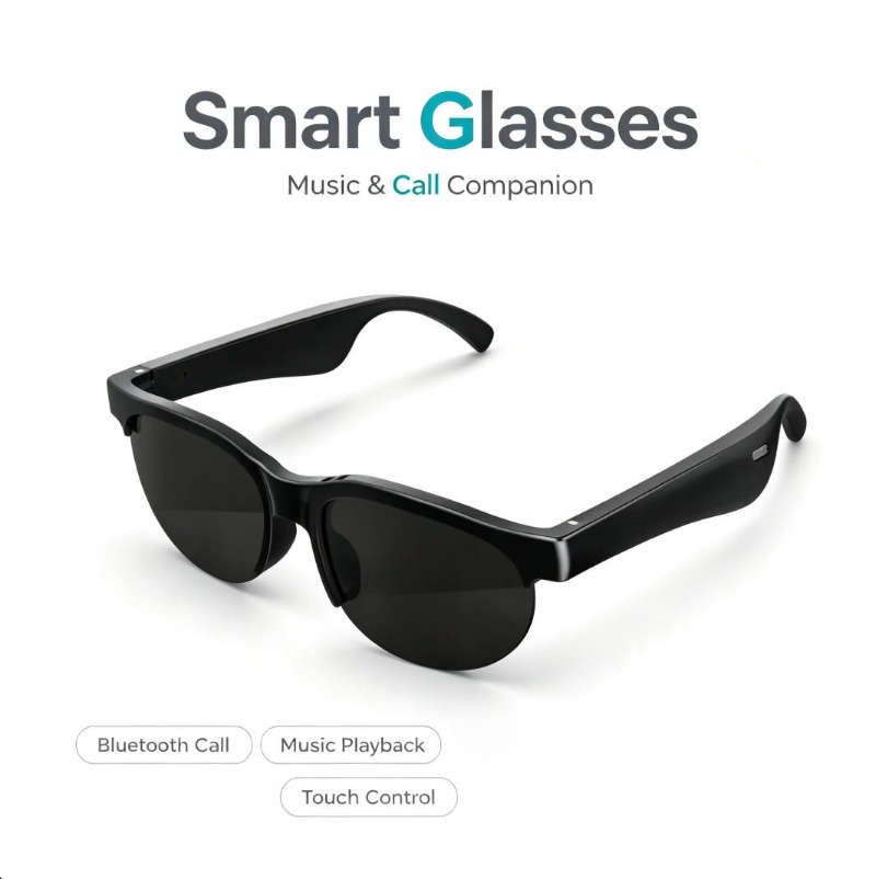 Smart Glasses Lens - Akıllı Gözlük Bluetooth Çağrı Müzik Çalma